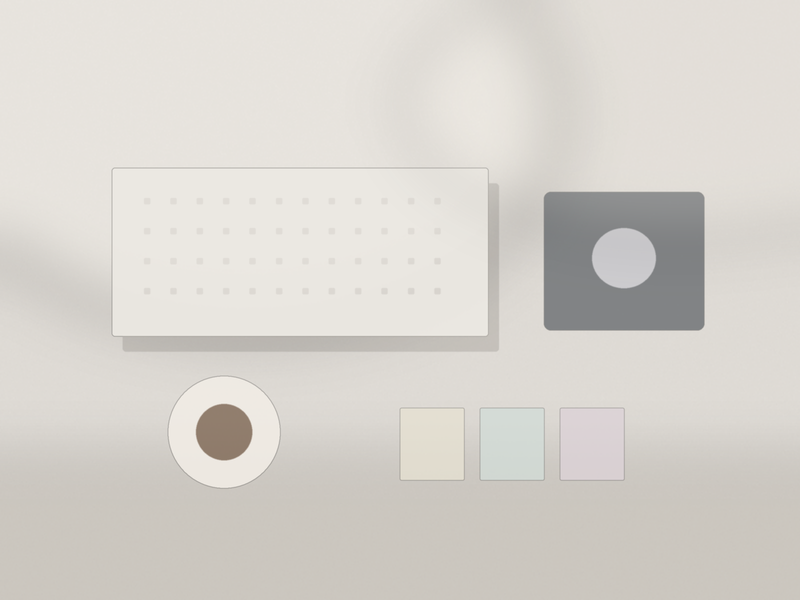 Desk Flatlay — Fog Linen