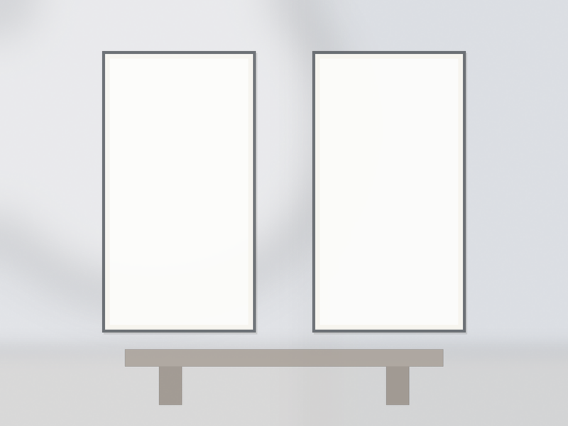 Mockup Walls — Tall Pair